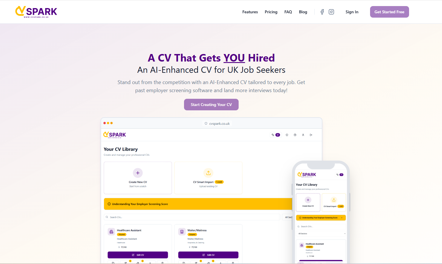 CV Spark desktop