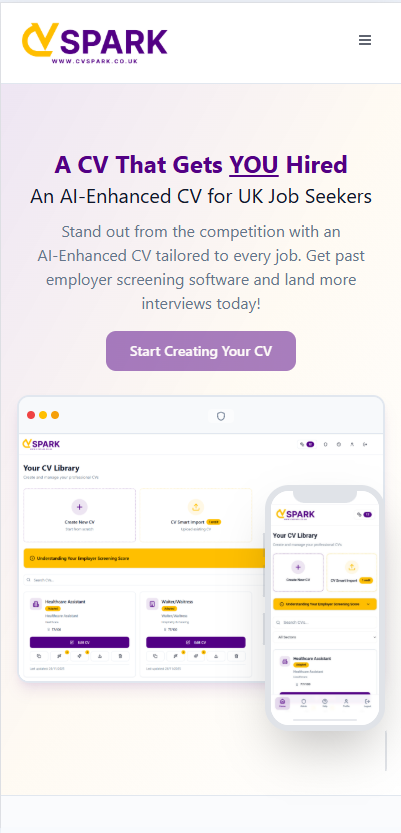 CV Spark mobile